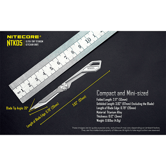 Cuchillo Ultra Compacto Nitecore Titanio NTK05- Image 13