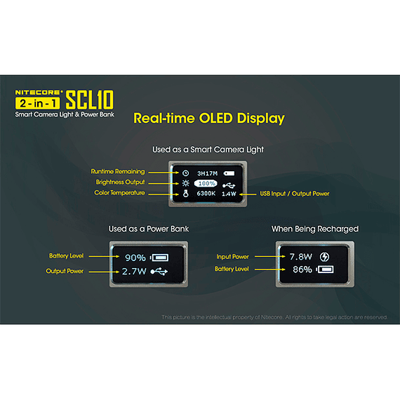 Foco LED y Cargador Nitecore 800 lúmenes SCL10- Image 8