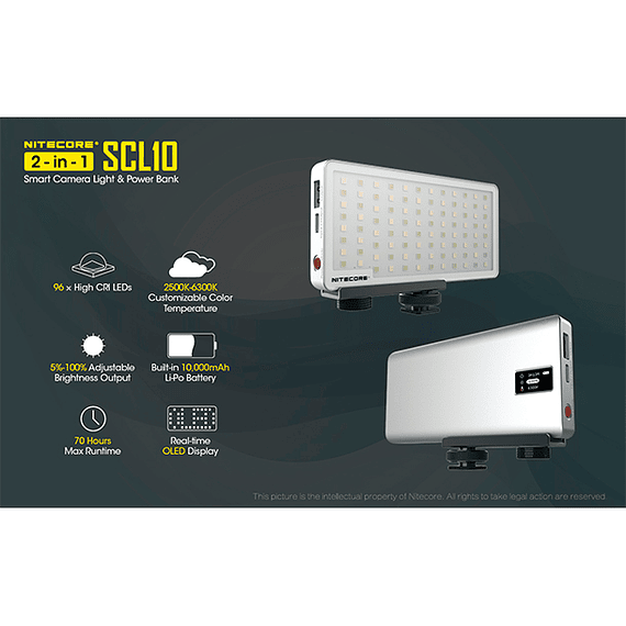 Foco LED y Cargador Nitecore 800 lúmenes SCL10- Image 13