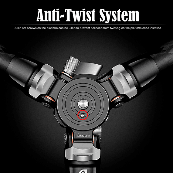 Trípode Carbono Leofoto Mr. Q con Cabezal 4 Sec. LQ-324C- Image 7