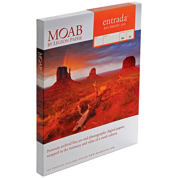 Papel Fine Art Moab Entrada Rag Bright 300 A4 (8.25 x 11.75) 25 Hojas