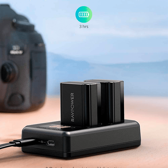 Batería Reemplazo RAVPower Sony NP-FW50 Kit 2x con Cargador USB- Image 2
