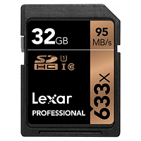 Tarjeta Memoria Lexar 32GB SDHC Professional 633x UHS-I