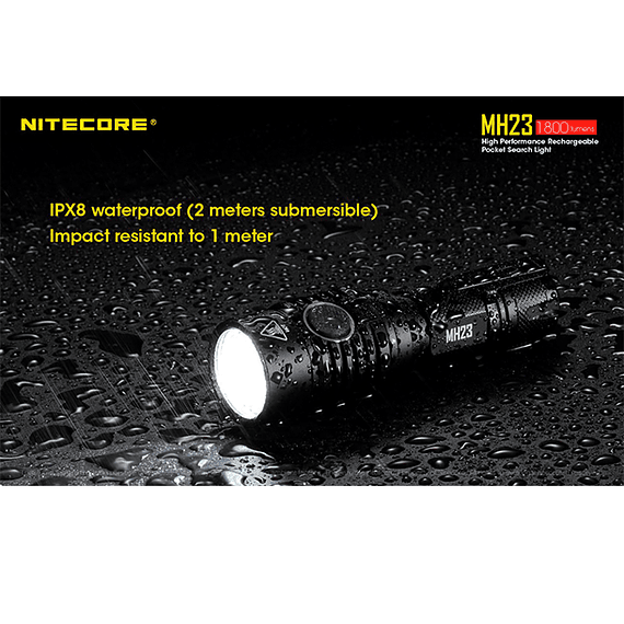 Linterna LED Nitecore 1800 lúmenes Recargable USB MH23- Image 7