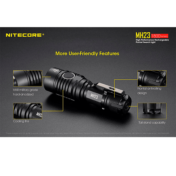 Linterna LED Nitecore 1800 lúmenes Recargable USB MH23- Image 10