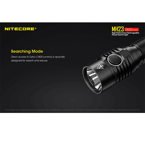 Linterna LED Nitecore 1800 lúmenes Recargable USB MH23- Image 12