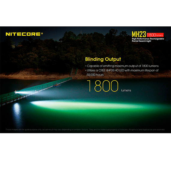Linterna LED Nitecore 1800 lúmenes Recargable USB MH23- Image 22