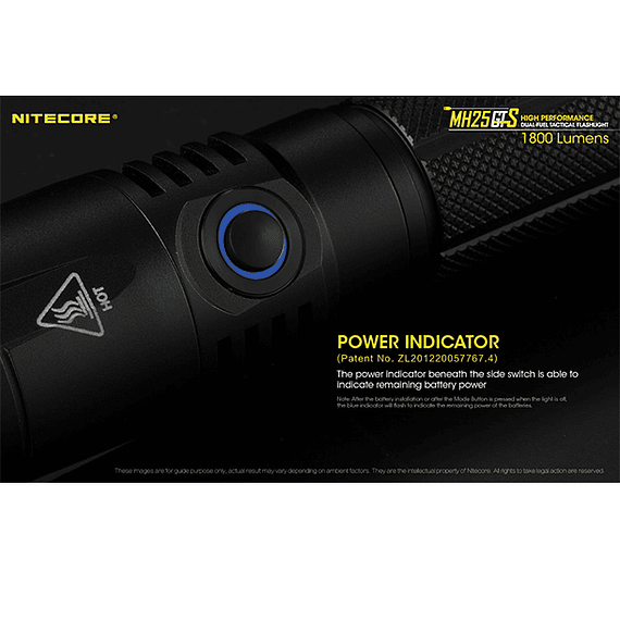 Linterna LED Nitecore 1800 lúmenes Recargable USB MH25GTS- Image 12