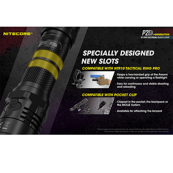 Linterna LED Nitecore 1800 lúmenes Recargable USB P20i- Image 13