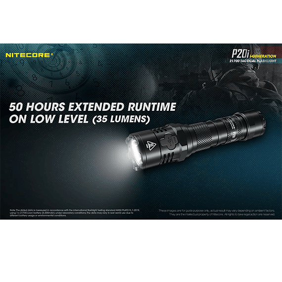 Linterna LED Nitecore 1800 lúmenes Recargable USB P20i- Image 22