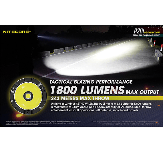 Linterna LED Nitecore 1800 lúmenes Recargable USB P20i- Image 29