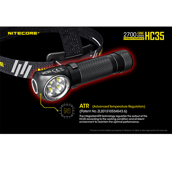 Linterna Frontal LED Nitecore 2700 lúmenes Recargable USB HC35- Image 11
