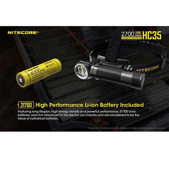 Linterna Frontal LED Nitecore 2700 lúmenes Recargable USB HC35- Image 22