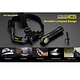 Linterna Frontal LED Nitecore 2700 lúmenes Recargable USB HC35 - Image 25