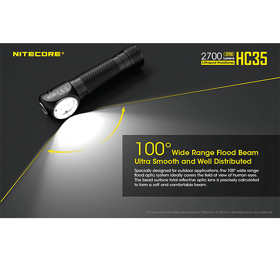 Linterna Frontal LED Nitecore 2700 lúmenes Recargable USB HC35- Image 27