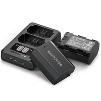 Batería Reemplazo RAVPower Sony NP-FZ100 Kit 2x con Cargador USB
