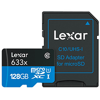 Tarjeta Memoria Lexar 128GB Micro SDXC High-Performance 633x UHS-I