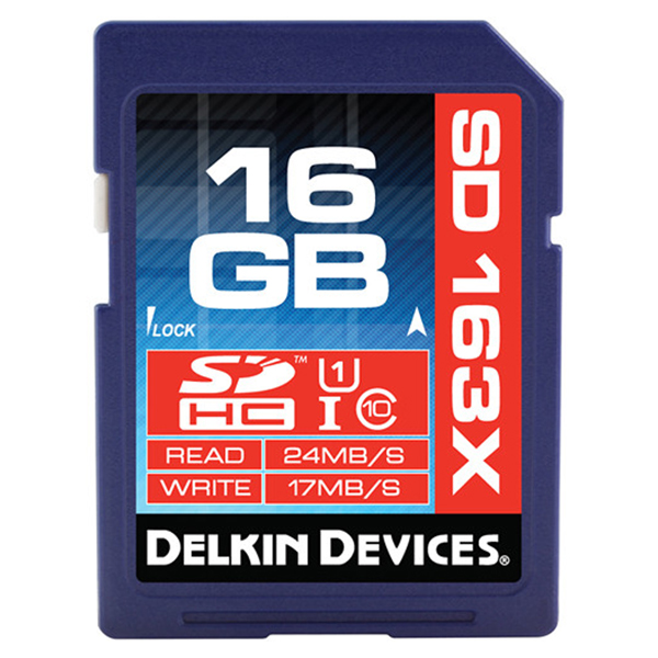 Tarjeta Memoria Delkin Devices 16GB SDHC 163X UHS-I