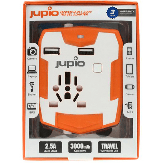 Enchufe/Adaptador Universal Jupio con Batería Externa 3000 mAh- Image 3