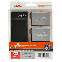 Batería Reemplazo Jupio Canon LP-E8 Kit 2x con Cargador USB