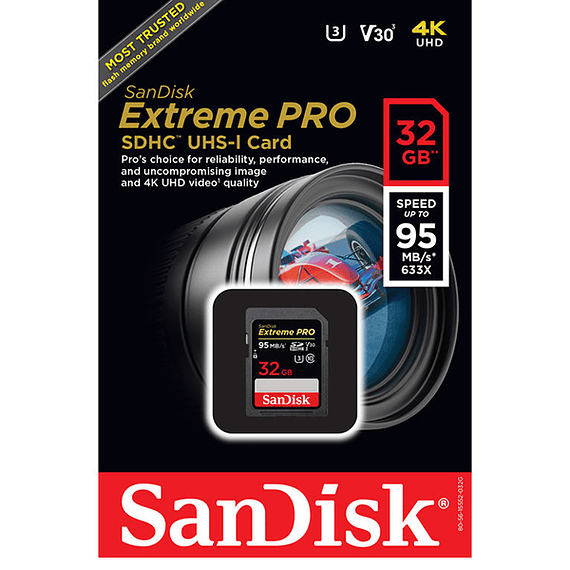 Tarjeta Memoria SanDisk 32GB SDHC Extreme PRO 633x UHS-I- Image 2