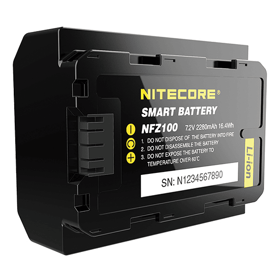 Batería Reemplazo Nitecore Sony NFZ100 con Bluetooth- Image 2