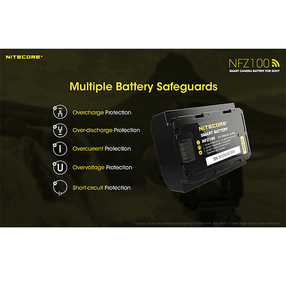 Batería Reemplazo Nitecore Sony NFZ100 con Bluetooth- Image 7