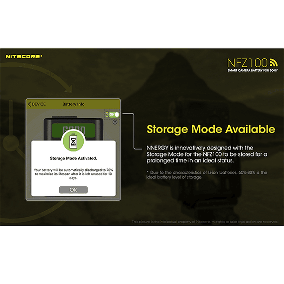 Batería Reemplazo Nitecore Sony NFZ100 con Bluetooth- Image 11
