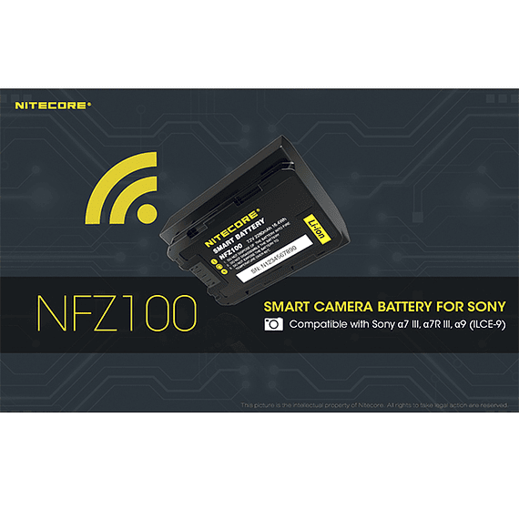 Batería Reemplazo Nitecore Sony NFZ100 con Bluetooth- Image 15