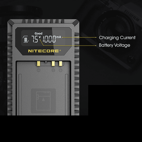 Cargador Nitecore FX1 Dual-Slot USB para Fuji NP-W126s- Image 16
