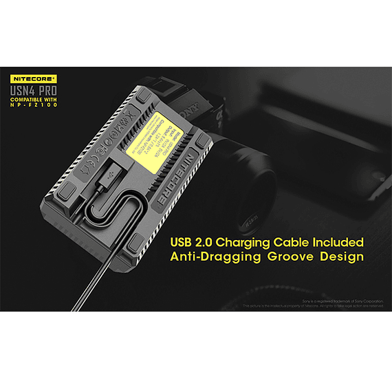 Cargador Nitecore USN4 PRO Dual-Slot USB para Sony NP-FZ100- Image 7