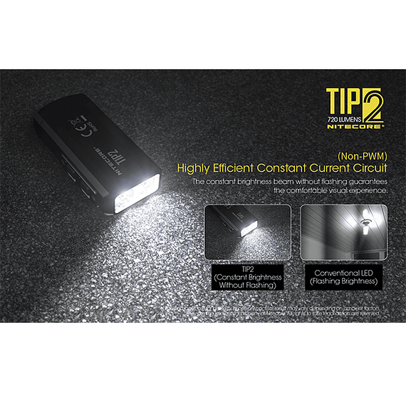 Linterna Compacta LED Nitecore 720 lúmenes Recargable USB TIP2- Image 10