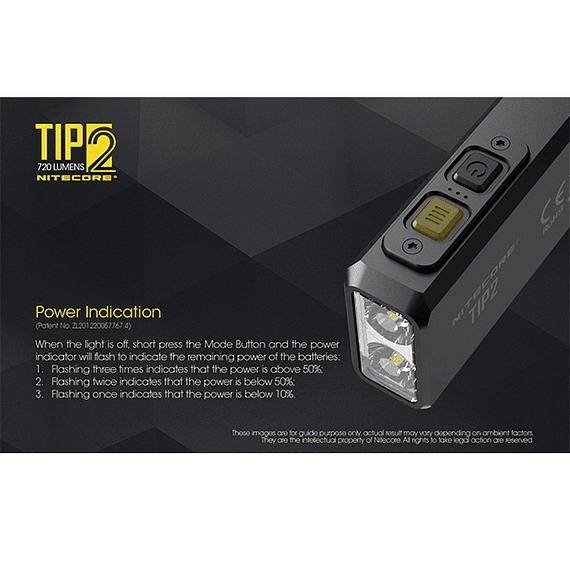 Linterna Compacta LED Nitecore 720 lúmenes Recargable USB TIP2- Image 16