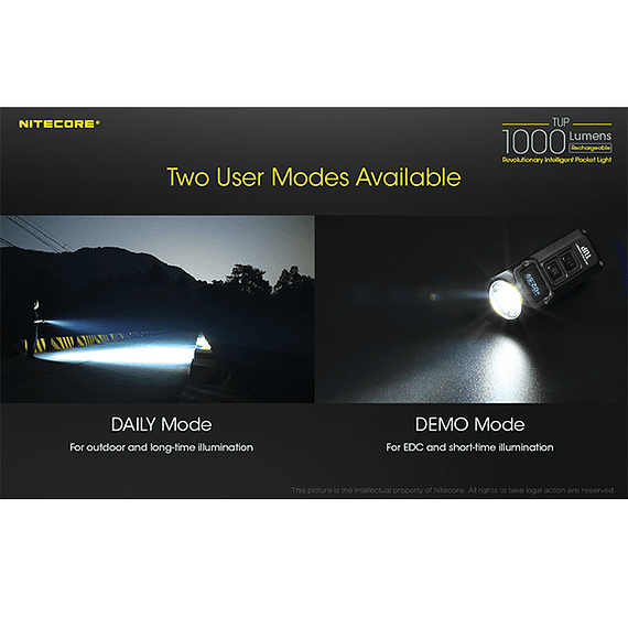 Linterna LED Nitecore 1000 lúmenes Recargable USB TUP- Image 16