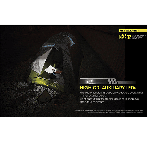 Linterna Frontal LED Nitecore 550 lúmenes Recargable USB NU32- Image 15