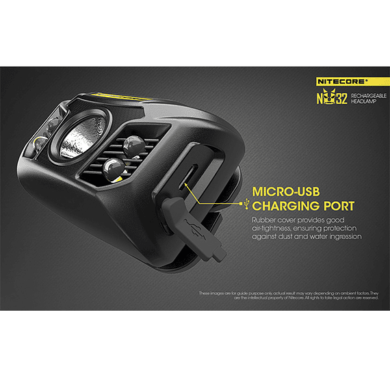 Linterna Frontal LED Nitecore 550 lúmenes Recargable USB NU32- Image 21