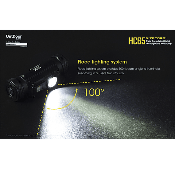 Linterna Frontal LED Nitecore 1000 lúmenes Recargable USB HC65- Image 13