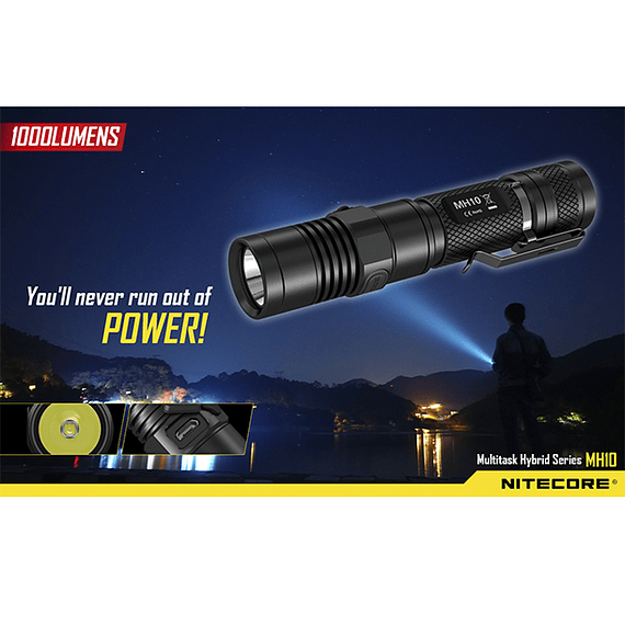 Linterna LED Nitecore 1000 lúmenes Recargable USB MH10- Image 14