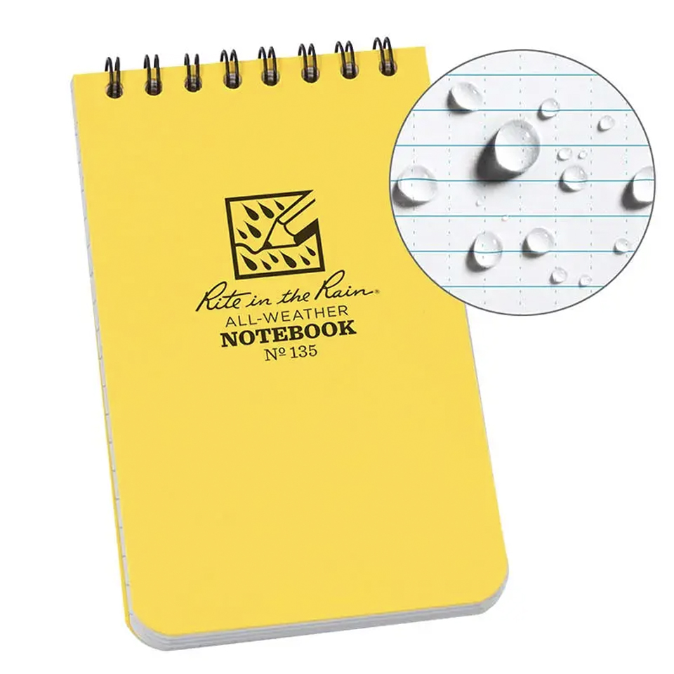 Libreta Universal Rite in the Rain Impermeable Espiral 135 Amarillo