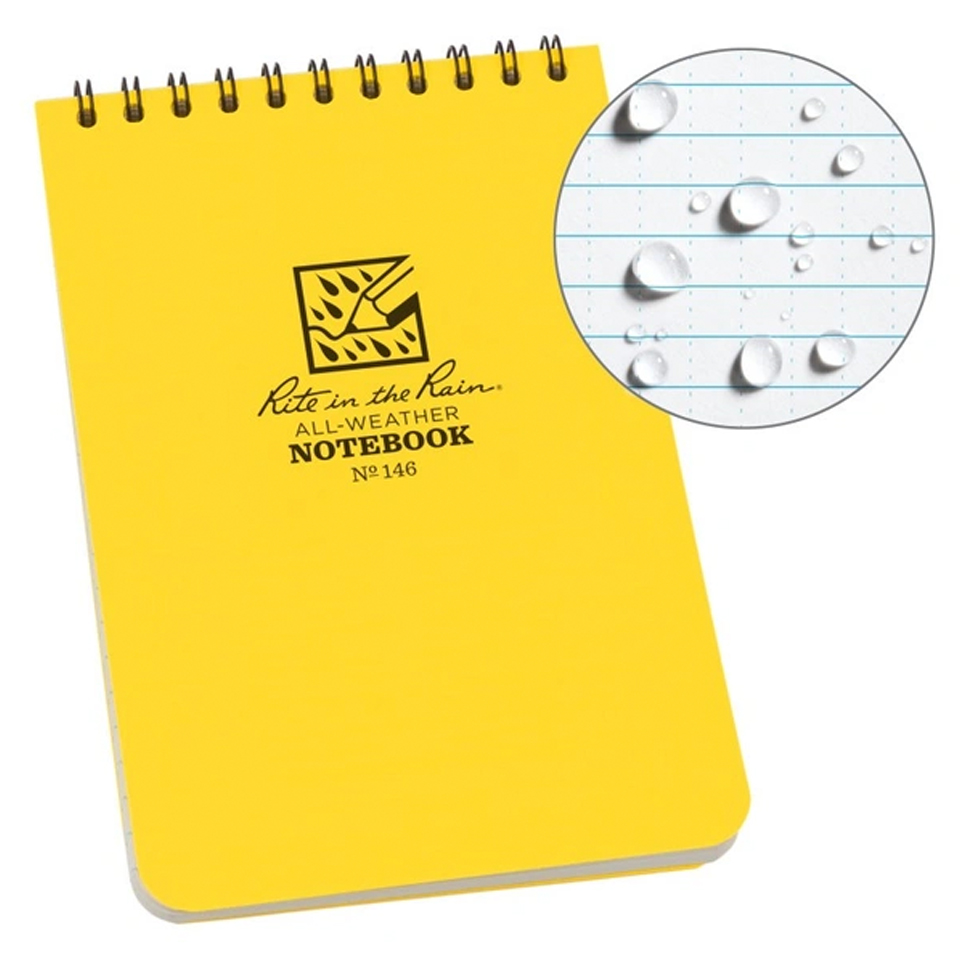 Libreta Universal Rite in the Rain Impermeable Espiral 146 Amarillo