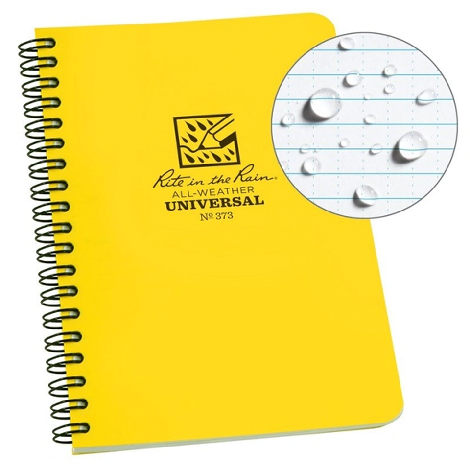 Libreta Universal Rite in the Rain Impermeable Espiral 373 Amarillo