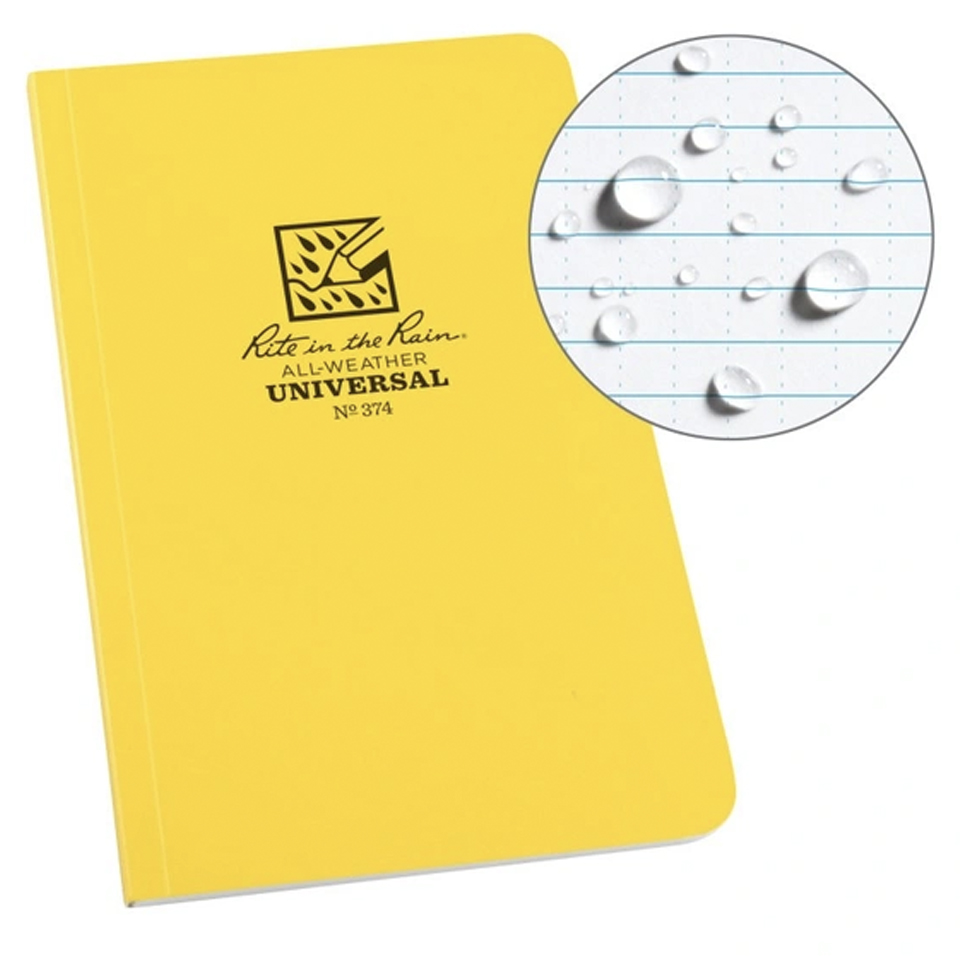 Libreta Universal Rite in the Rain Impermeable Tapa Blanda 374 Amarillo