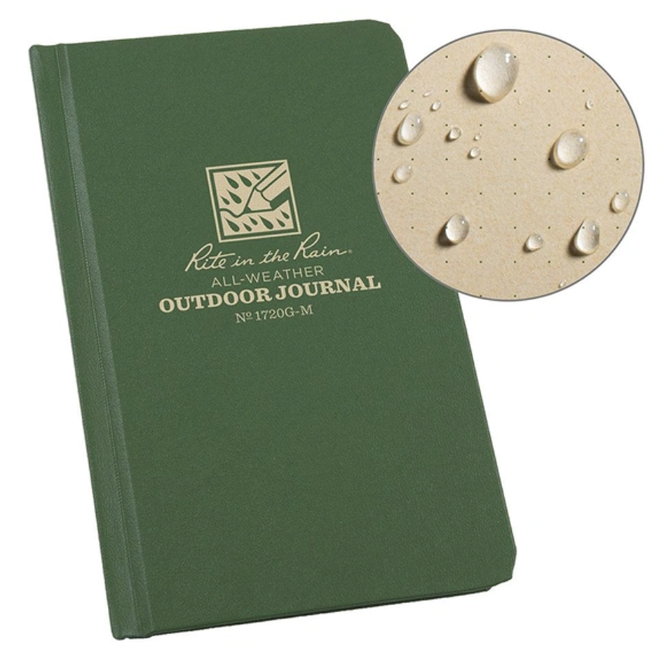 Libreta Outdoor Journal Rite in the Rain Impermeable Tapa Dura 1720G‑M Verde