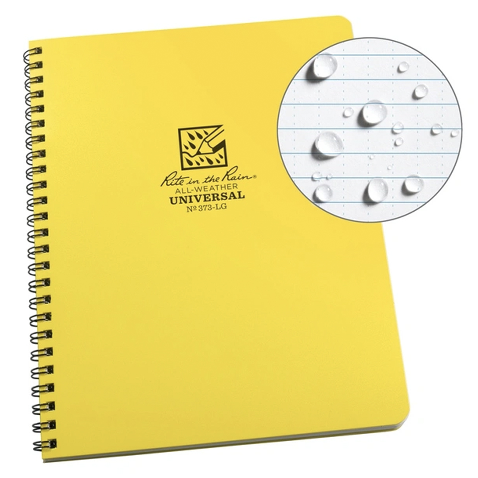 Libreta Universal Rite in the Rain Impermeable Espiral 373-LG Amarillo