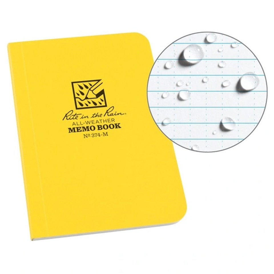 Libreta Memo Book Rite in the Rain Impermeable Tapa Blanda 374-M Amarillo