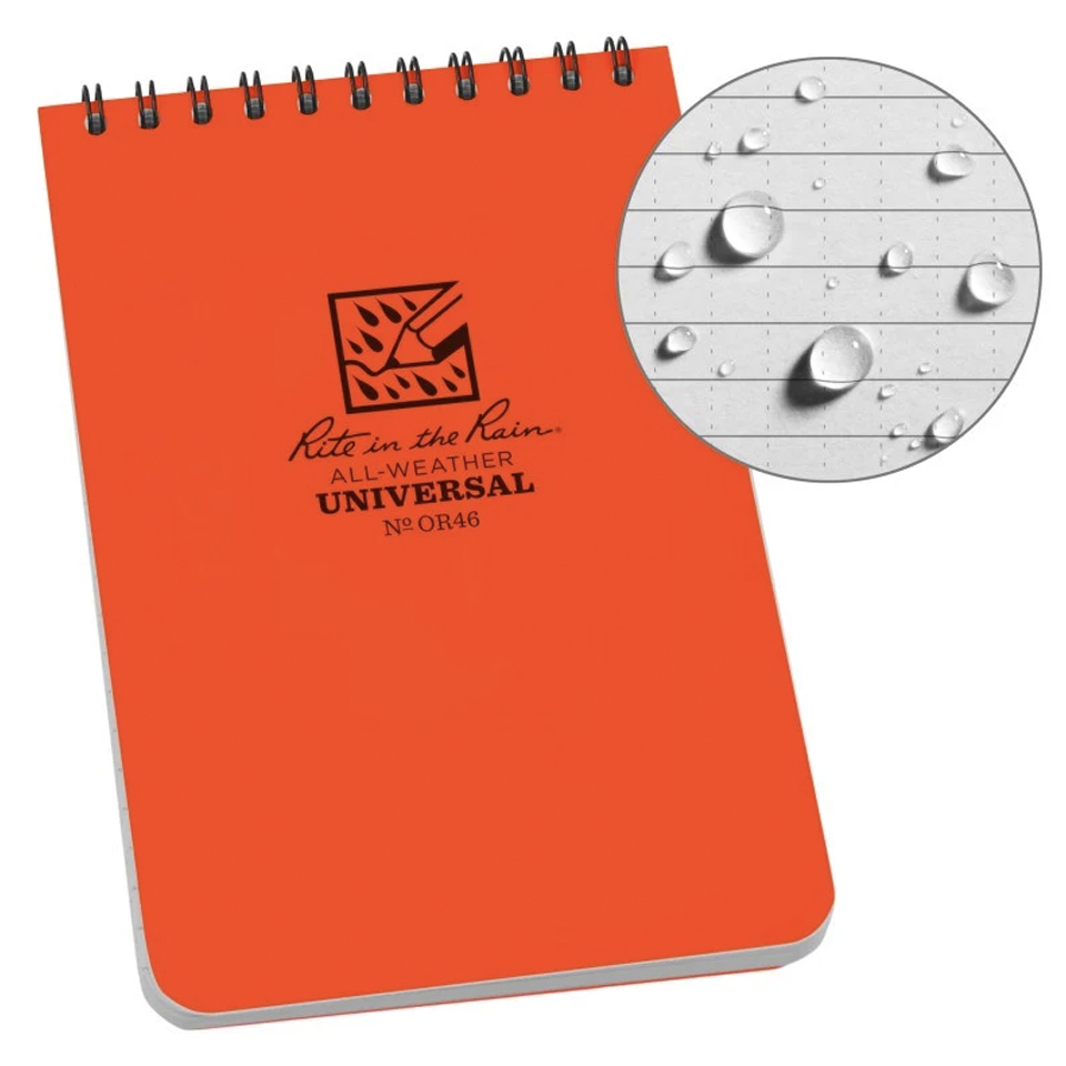 Libreta Universal Rite in the Rain Impermeable Espiral OR46 Naranjo