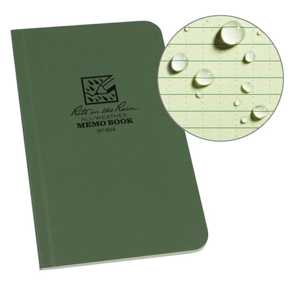 Libreta Memo Book Rite in the Rain Impermeable Tapa Blanda 964 Verde