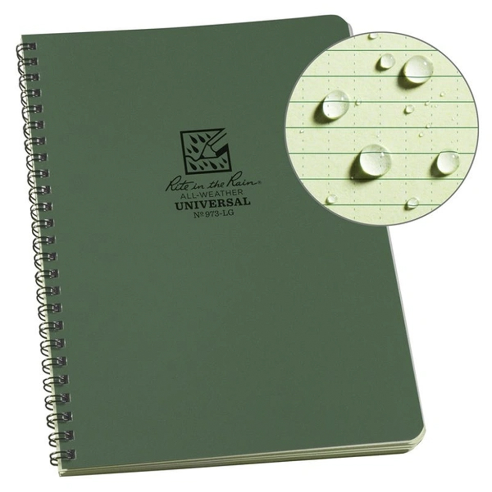 Libreta Universal Rite in the Rain Impermeable Espiral 973-LG Verde