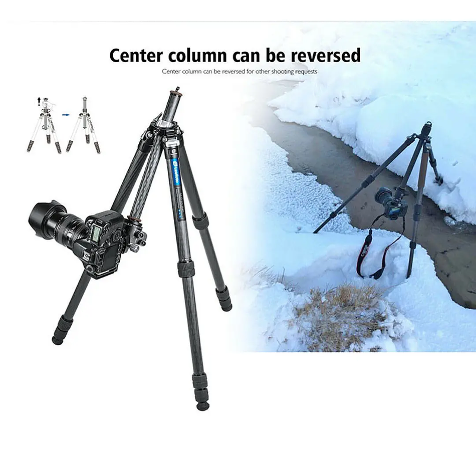 Trípode Carbono Leofoto con Cabezal 4 Sec. LO-284C 8