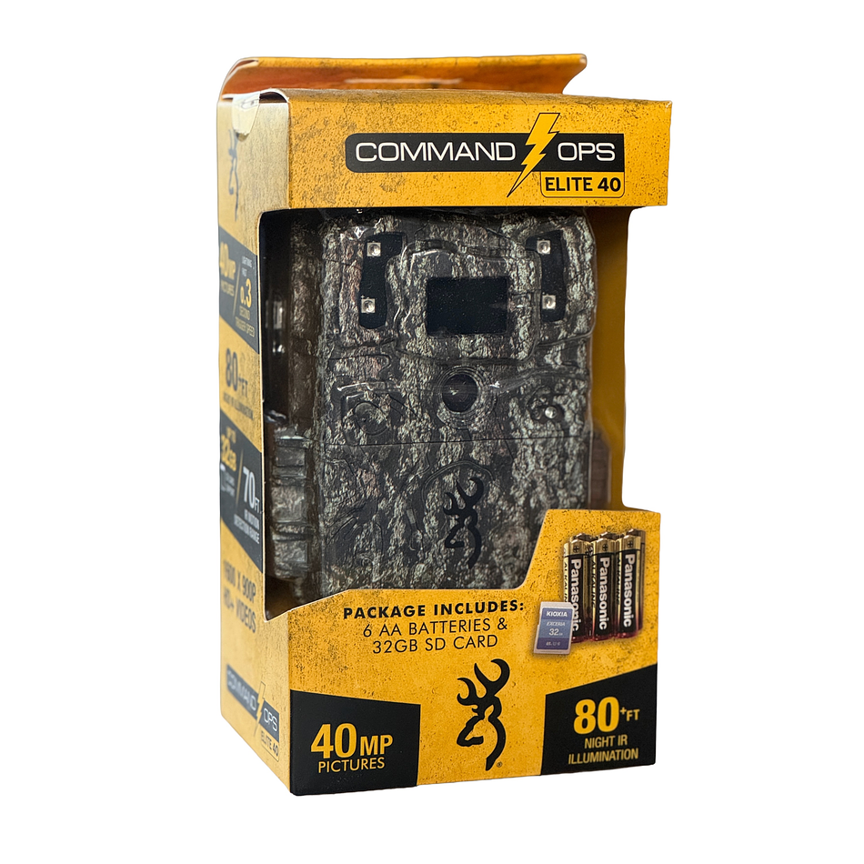 Cámara Trampa Browning Command Ops Elite 40 Low Glow con Tarjeta y Pilas 3